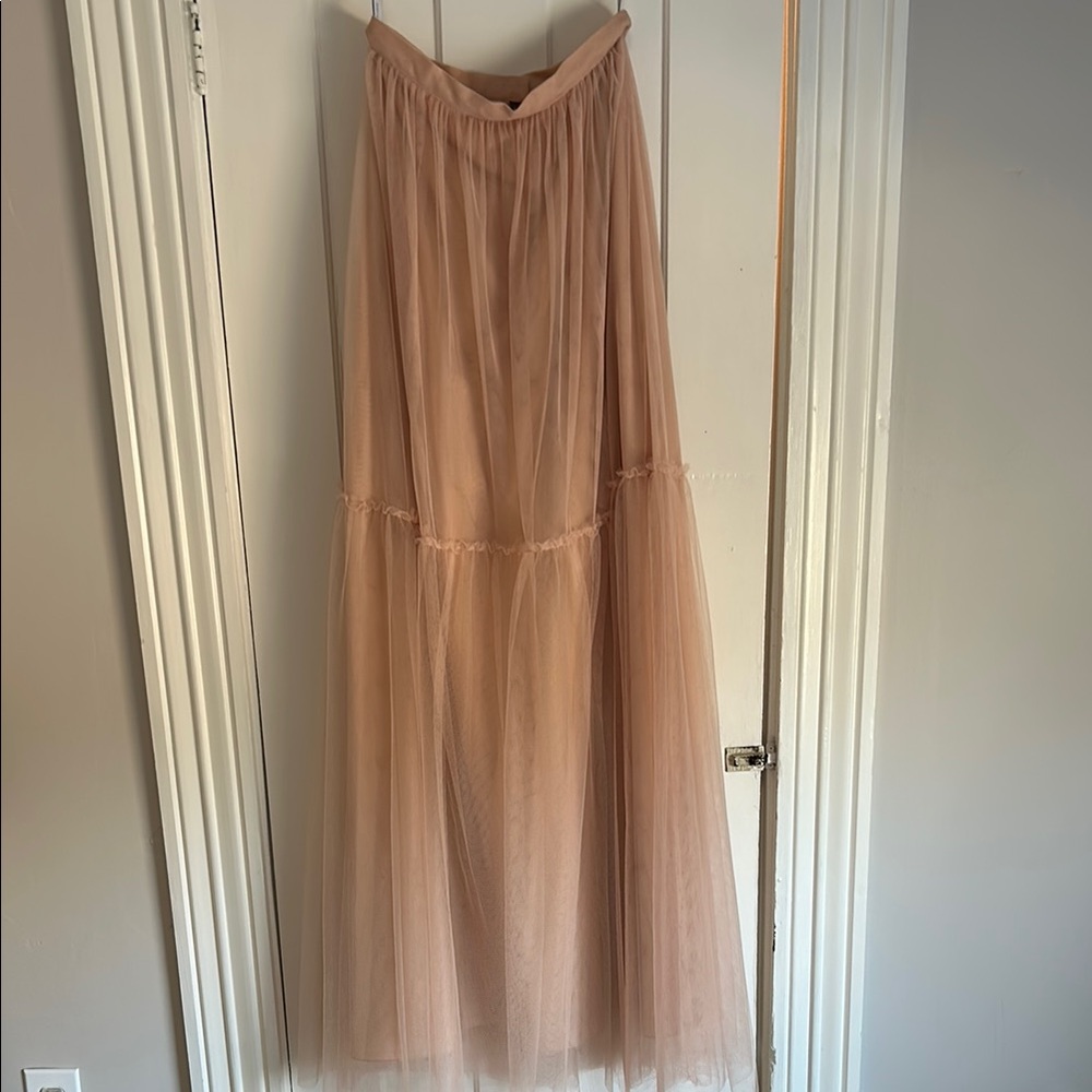 Jenny Yoo Collection Elegant Peach Tulle Skirt